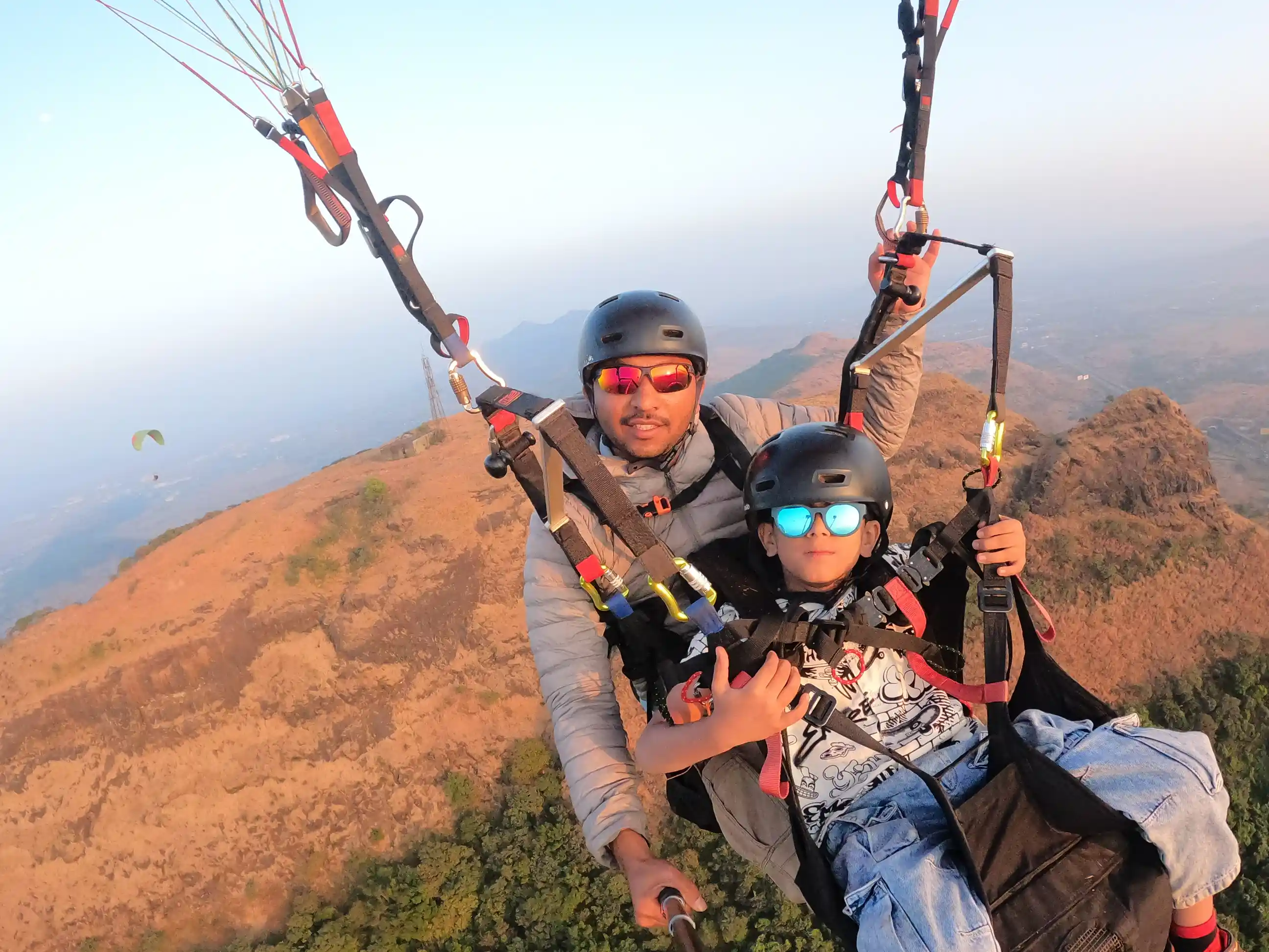 Sunset paragliding in Kamshet